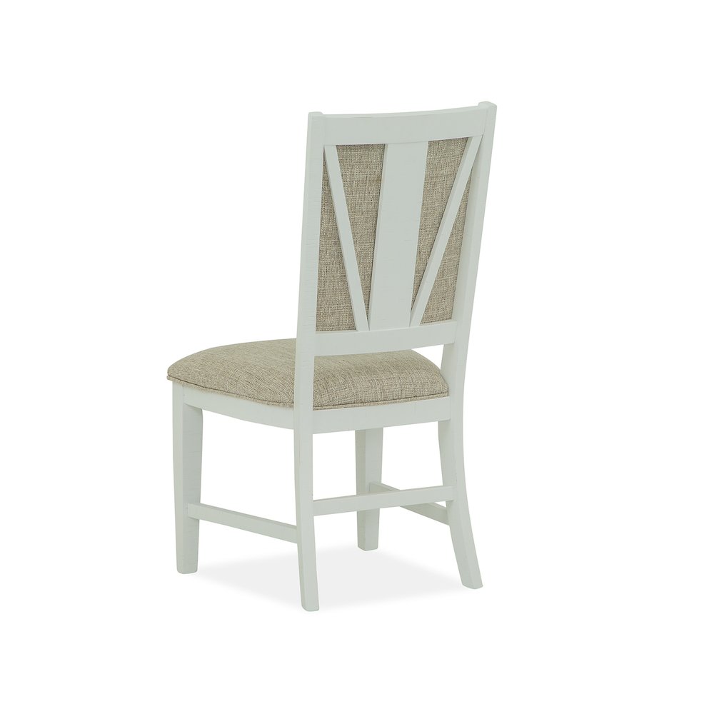 Heron Cove Chalk White And Dovetail Grey Upholstered Side Chair Two Pack