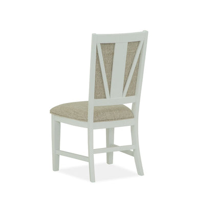 Heron Cove Chalk White And Dovetail Grey Upholstered Side Chair Two Pack
