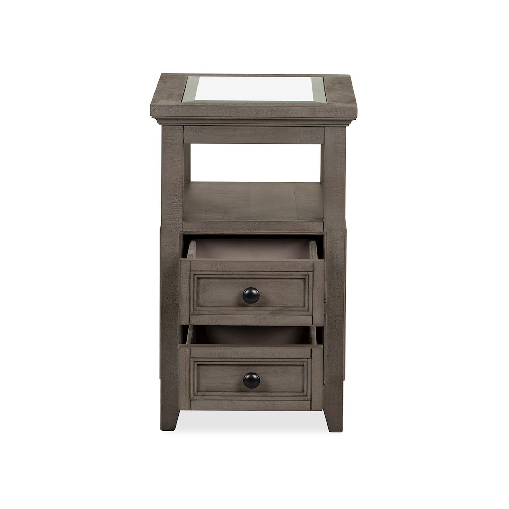 Paxton Place Dovetail Grey Chairside End Table