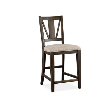 Westley Falls Graphite Upholstered Counter Chair Two Pack