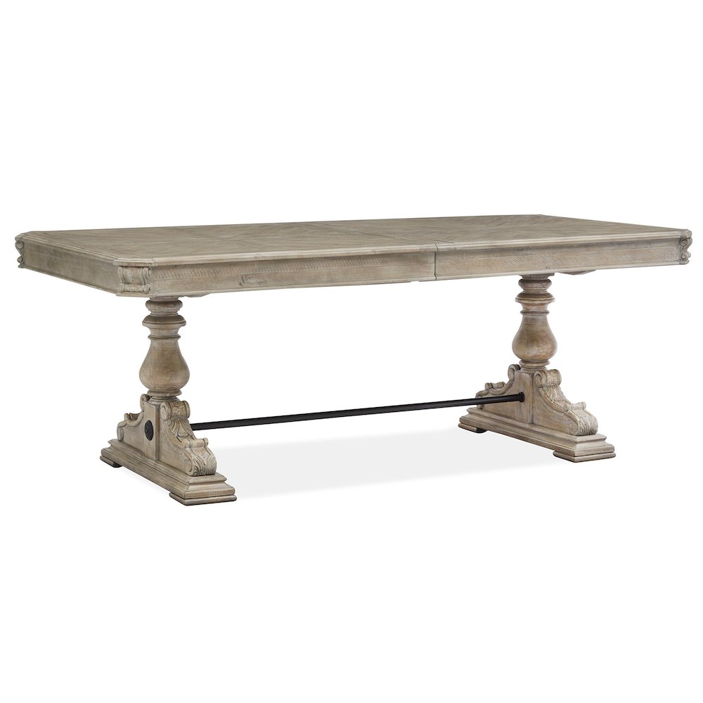 Marisol Fawn Extendable Trestle Dining Table