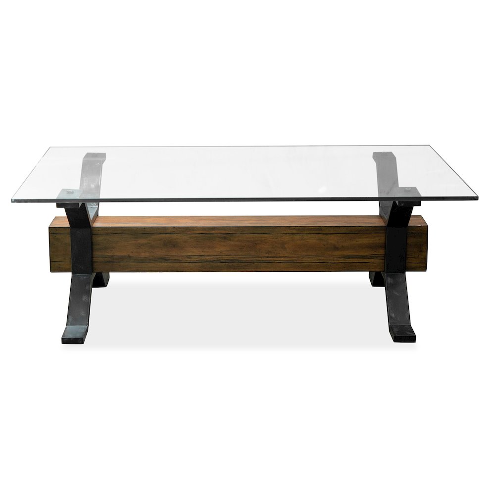 Sawyer Toasted Nutmeg And Smoked Iron Rectangular Cocktail Table