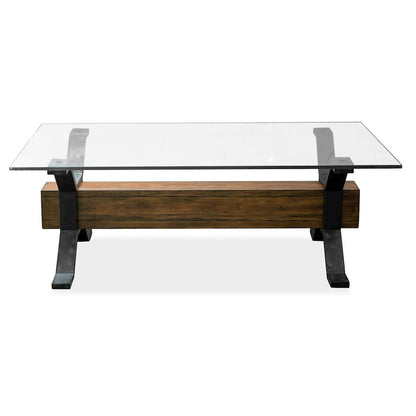 Sawyer Toasted Nutmeg And Smoked Iron Rectangular Cocktail Table