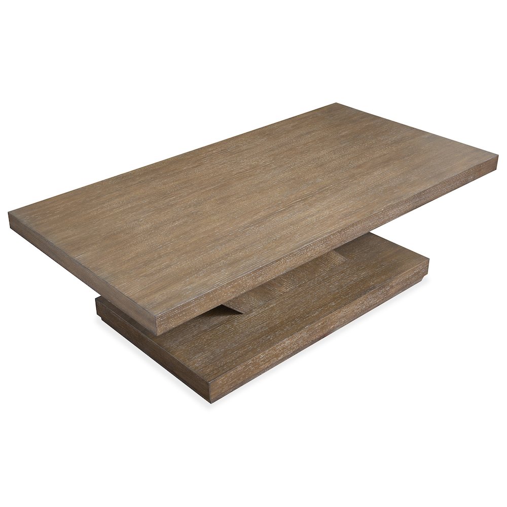 Lansbury Antique Wheat Rectangular Cocktail Table With Casters