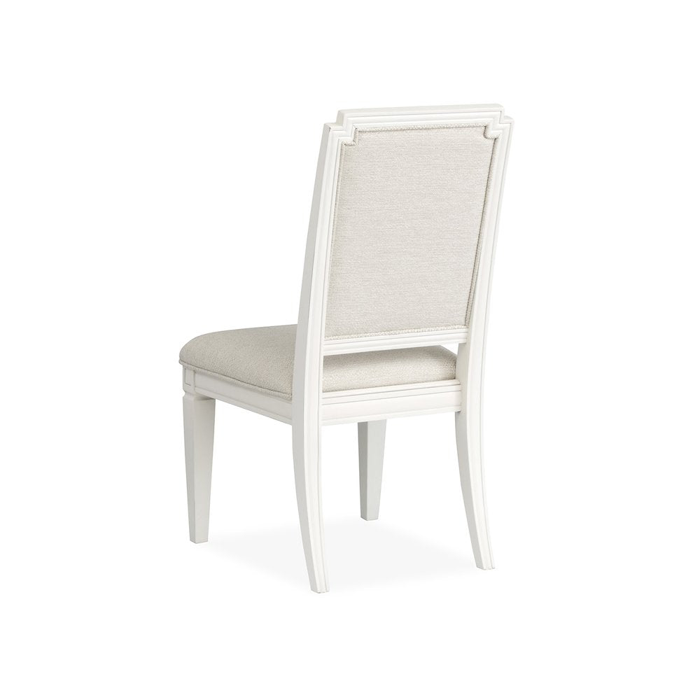 Willowbrook Egg Shell White Upholstered Side Chair Two Pack