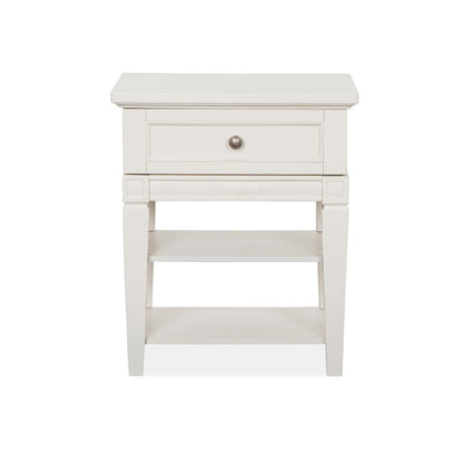 Willowbrook Egg Shell White With Slight Rub Through Open Nightstand
