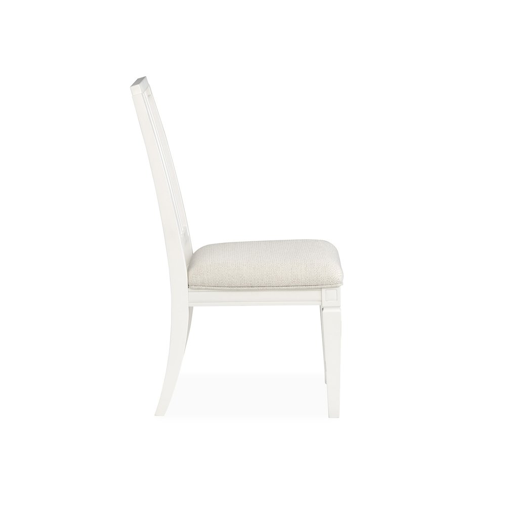 Willowbrook Egg Shell White Upholstered Side Chair Two Pack