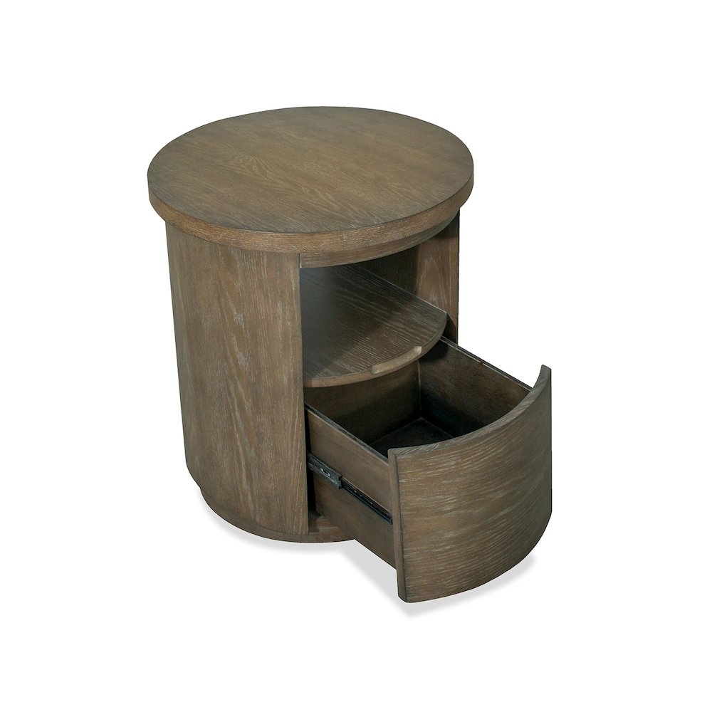 Bosley Lt. Brown Porpoise Round End Table