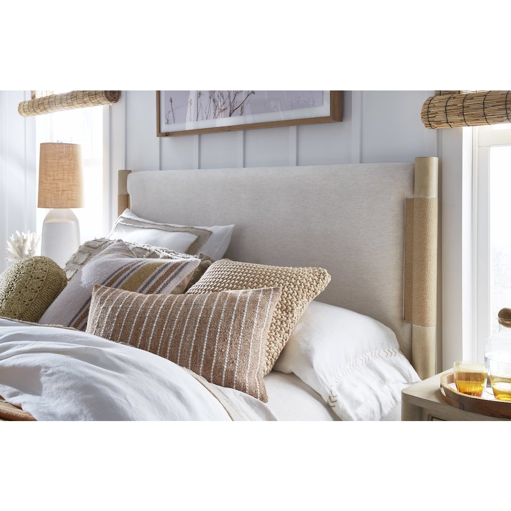 Sunset Cove Sanibel Brown Queen Panel Upholstered Bed
