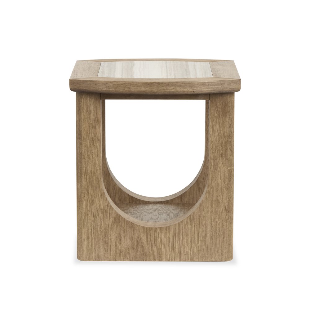 Bradford Riverbed Beige Rectangular End Table