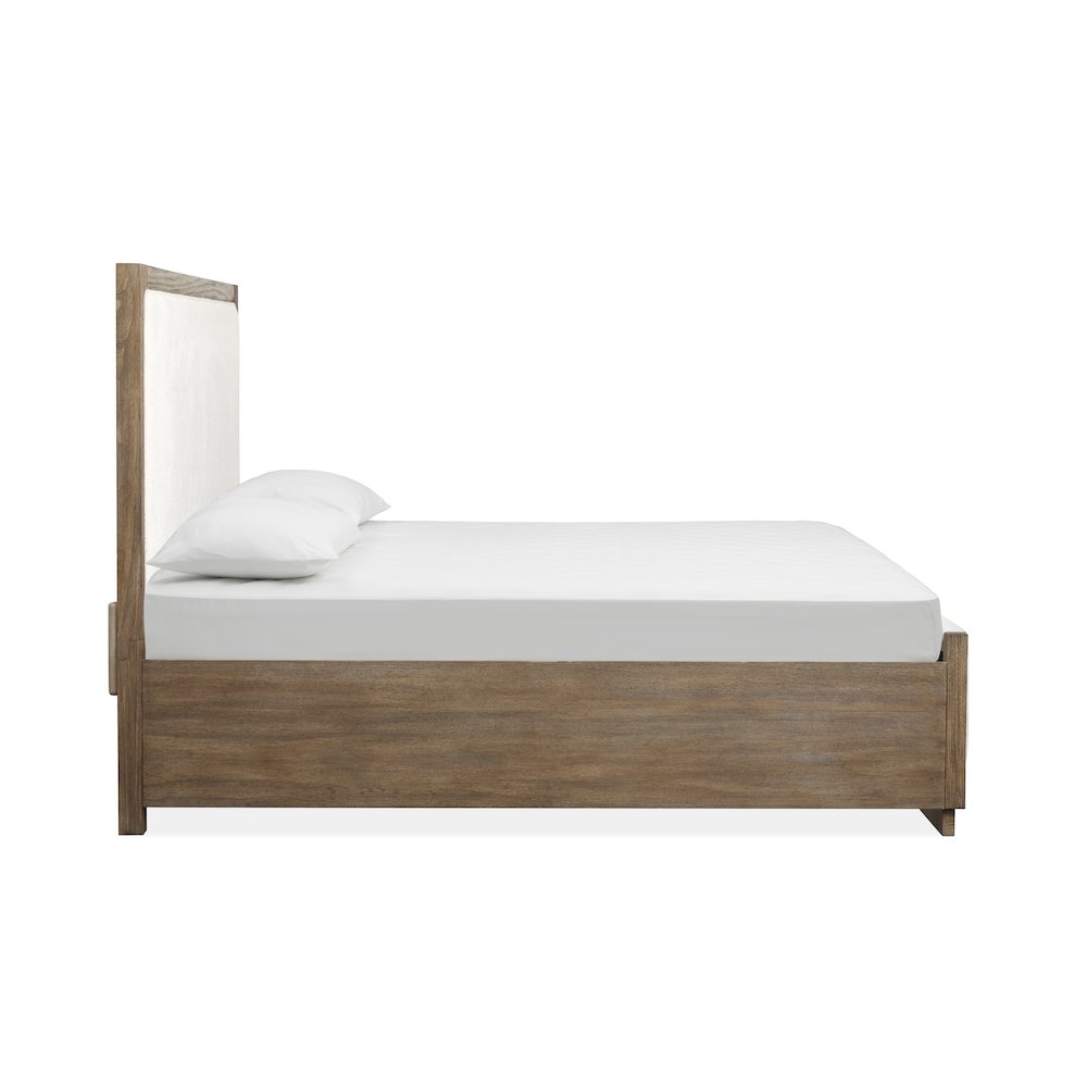 Westbourne Dark Umber Queen Upholstered Panel Bed