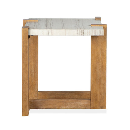 Carrington Honey Wheat Rectangular End Table