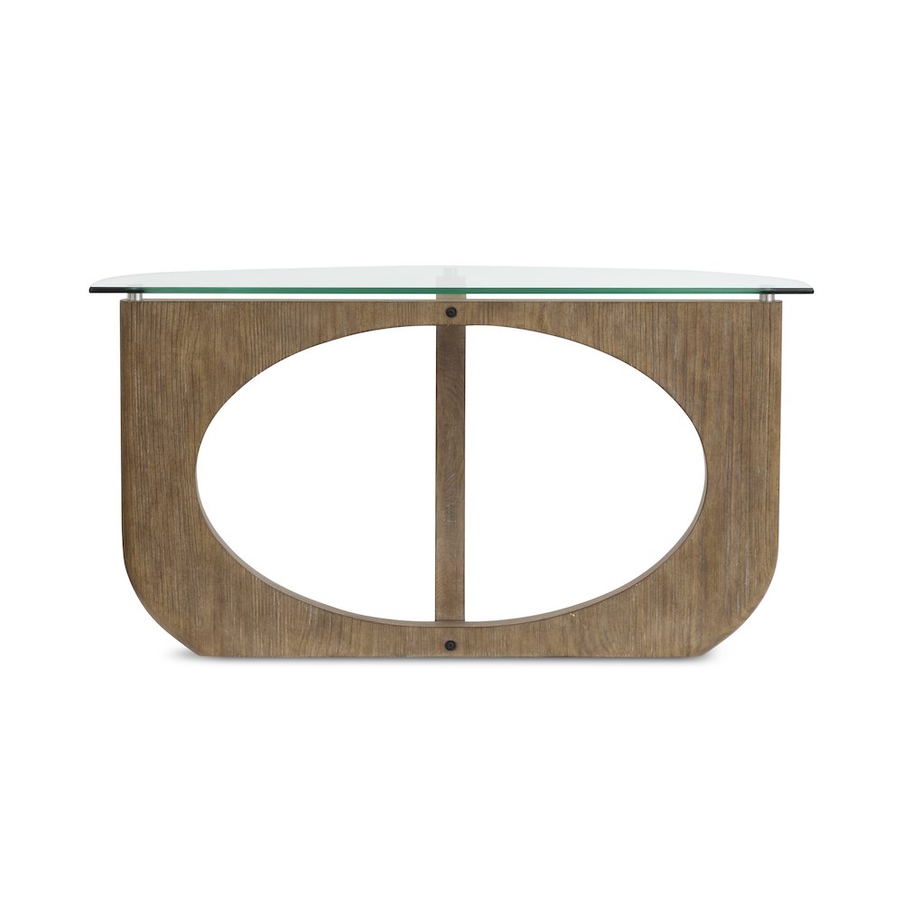 Lainey Almond Demilune Sofa Table