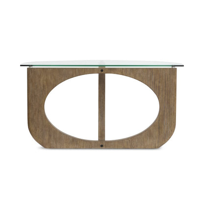 Lainey Almond Demilune Sofa Table