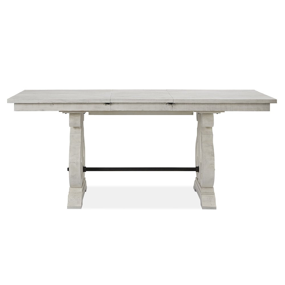 Alabaster And Toasted Nutmeg Extendable Rectangular Counter Height Dining Table