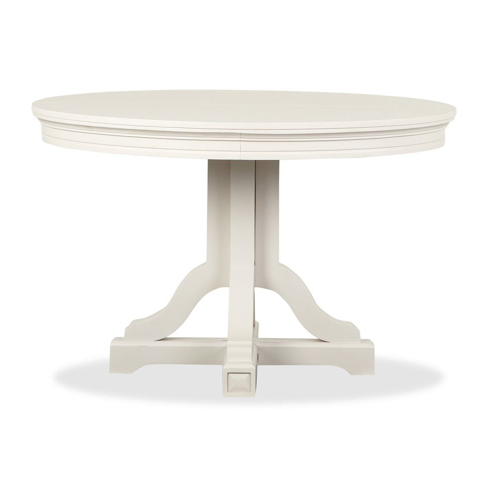 Willowbrook Egg Shell White Extendable 48" Round Dining Table