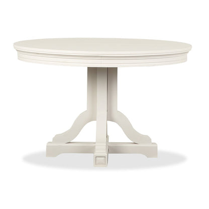 Willowbrook Egg Shell White Extendable 48" Round Dining Table