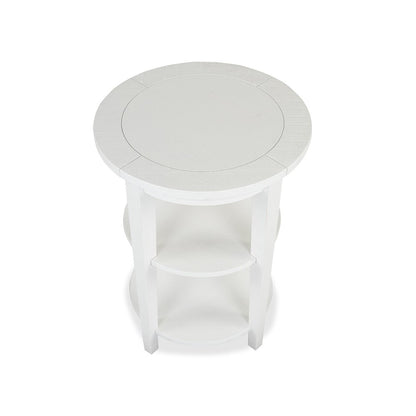 Heron Cove Chalk White Round Accent End Table