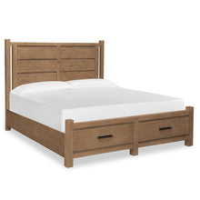 Plum Creek Sierra Brown Queen Panel Storage Bed
