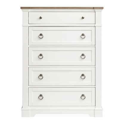 Kingston Whisper White And Cerused Nutmeg Drawer Chest