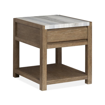 Plum Creek Sierra Brown Rectangular End Table