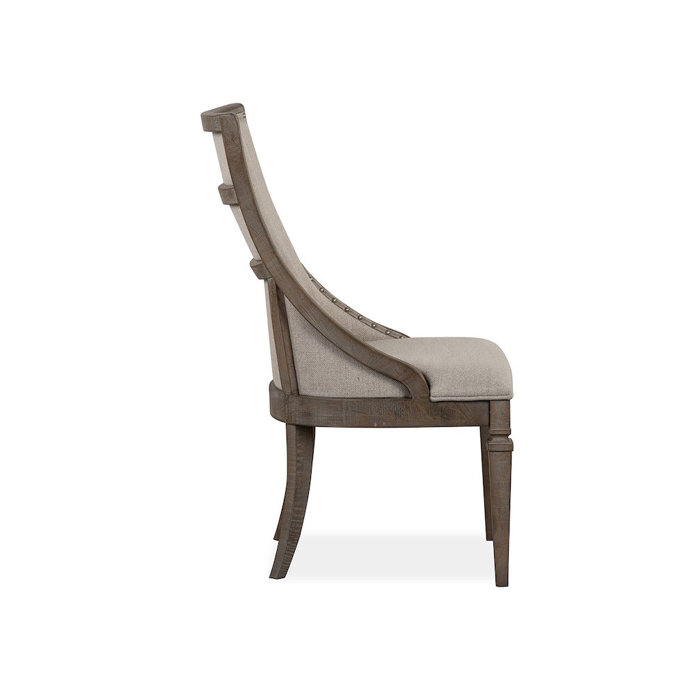 Lancaster Dovetail Grey Upholstered Arm Chair Two Pack