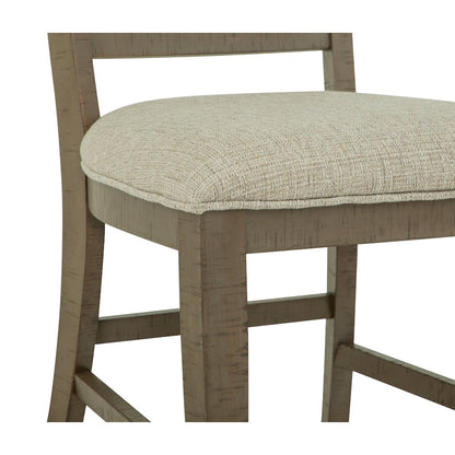 Paxton Place Dovetail Grey Step Upholstered Side Chair Two Pack