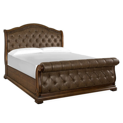 Durango Willadeene Brown King Upholstered Sleigh Bed