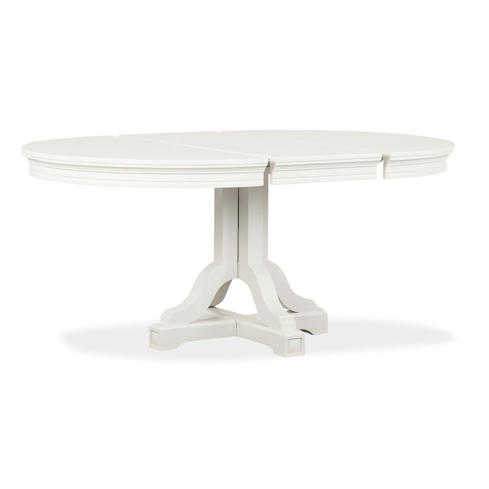 Willowbrook Egg Shell White Extendable 48" Round Dining Table