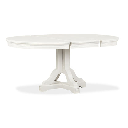 Willowbrook Egg Shell White Extendable 48" Round Dining Table