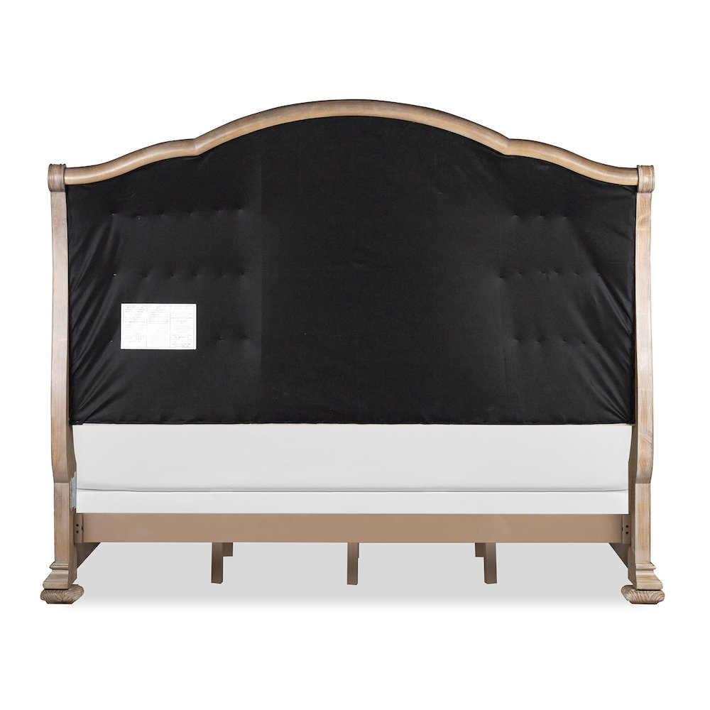 Marisol Fawn Queen Upholstered Sleigh Storage Bed