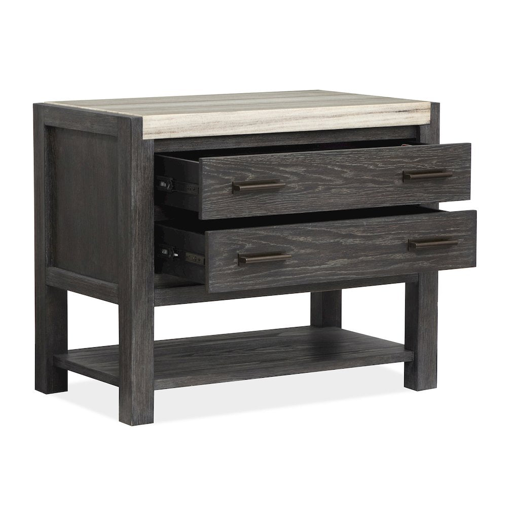 Plum Creek Ravenwood Black Open Nightstand