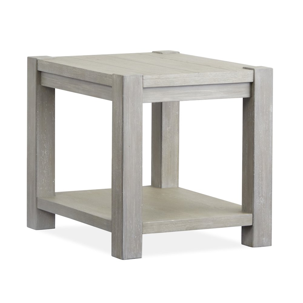 Burgess Calico Grey Rectangular End Table