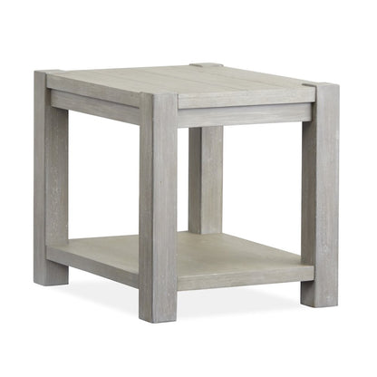 Burgess Calico Grey Rectangular End Table