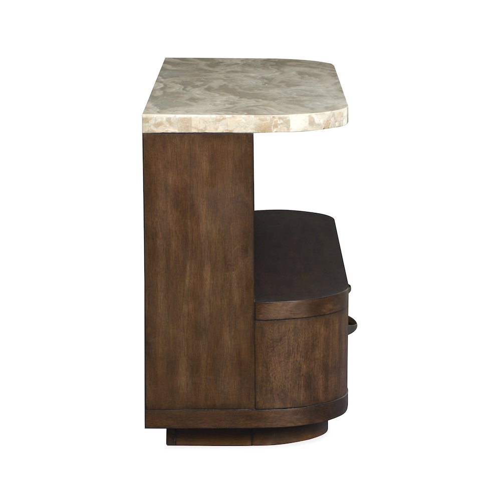 Mcpherson Burnt Umber Demilune Sofa Table