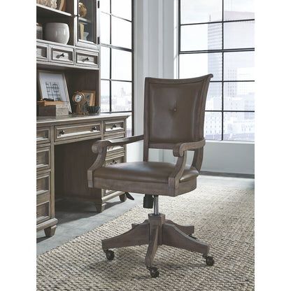 Lancaster Dovetail Grey Fully Upholstered Swivel Chair