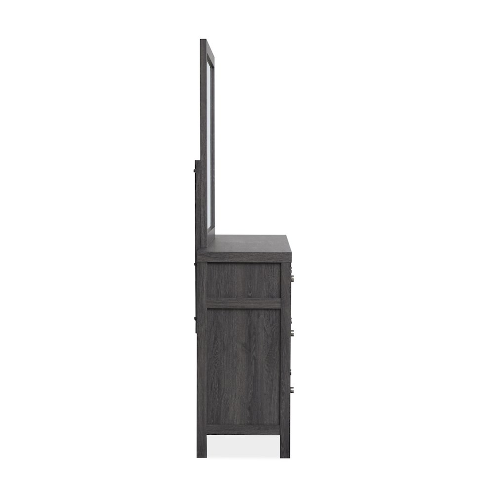 Merrifield Raisin Black Dresser With Portrait Mirror