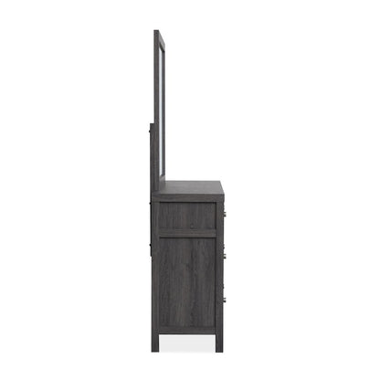 Merrifield Raisin Black Dresser With Portrait Mirror