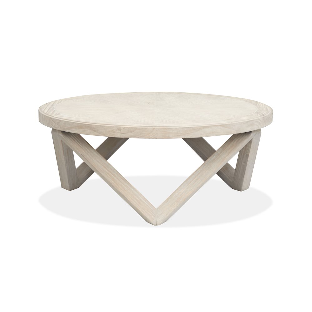 Bostwick Coconut Cream Round Cocktail Table