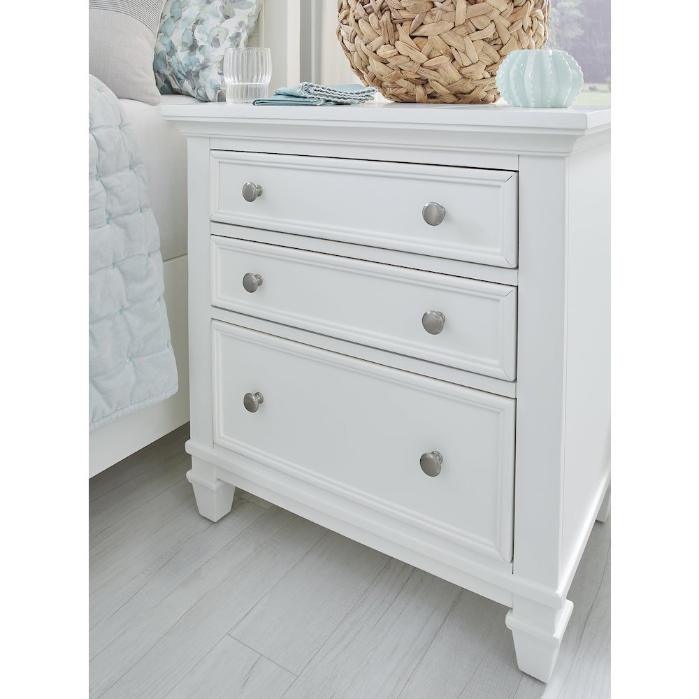 Charleston White Dove White Drawer Nightstand