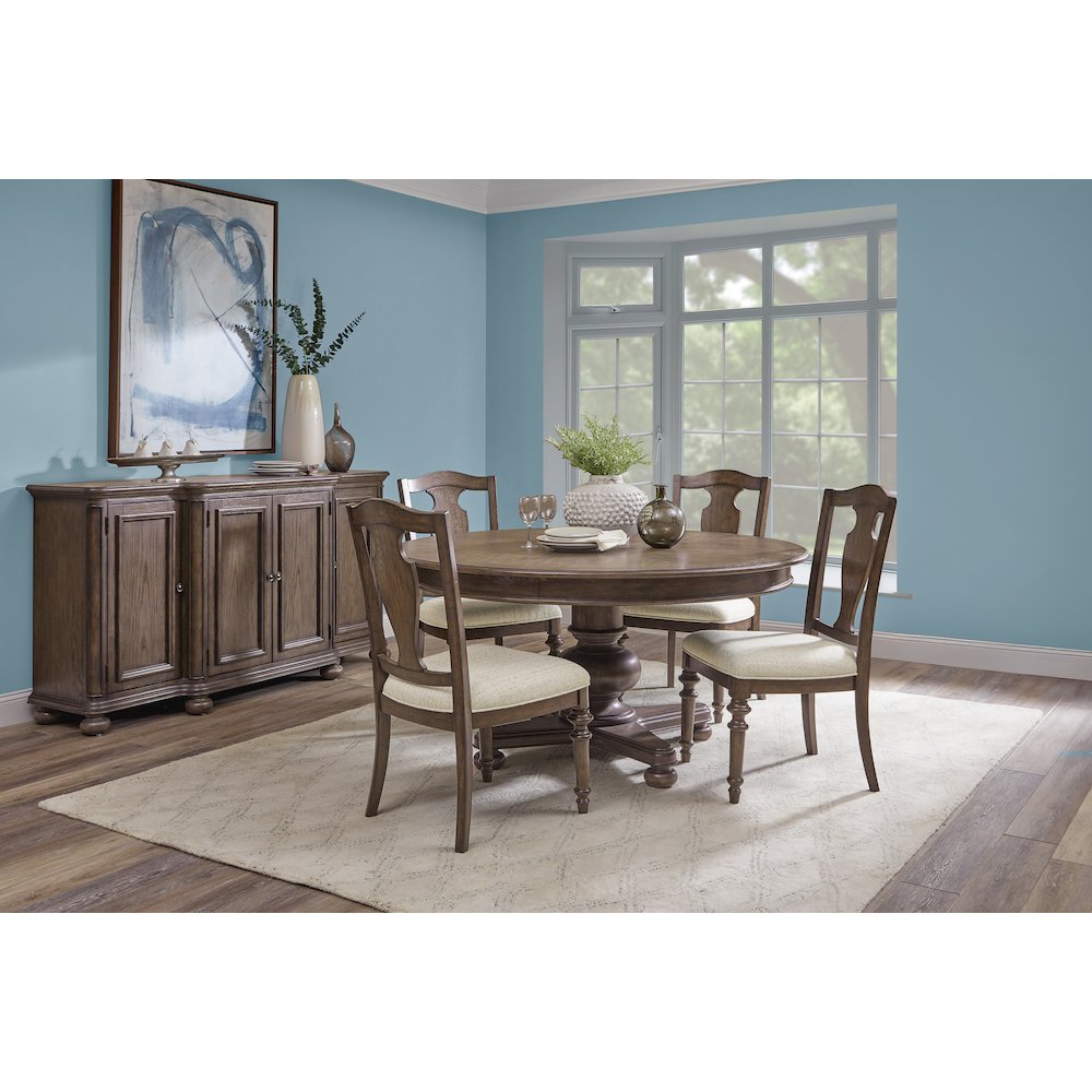 Pulaski Saddle Creek Timber Brown Round Dining Table