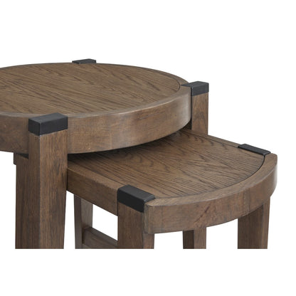 Kaysen Wallaby And Matte Black Nesting End Table