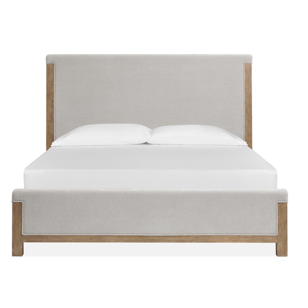 Plum Creek Sierra Brown Queen Upholstered Panel Bed