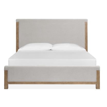 Plum Creek Sierra Brown Queen Upholstered Panel Bed