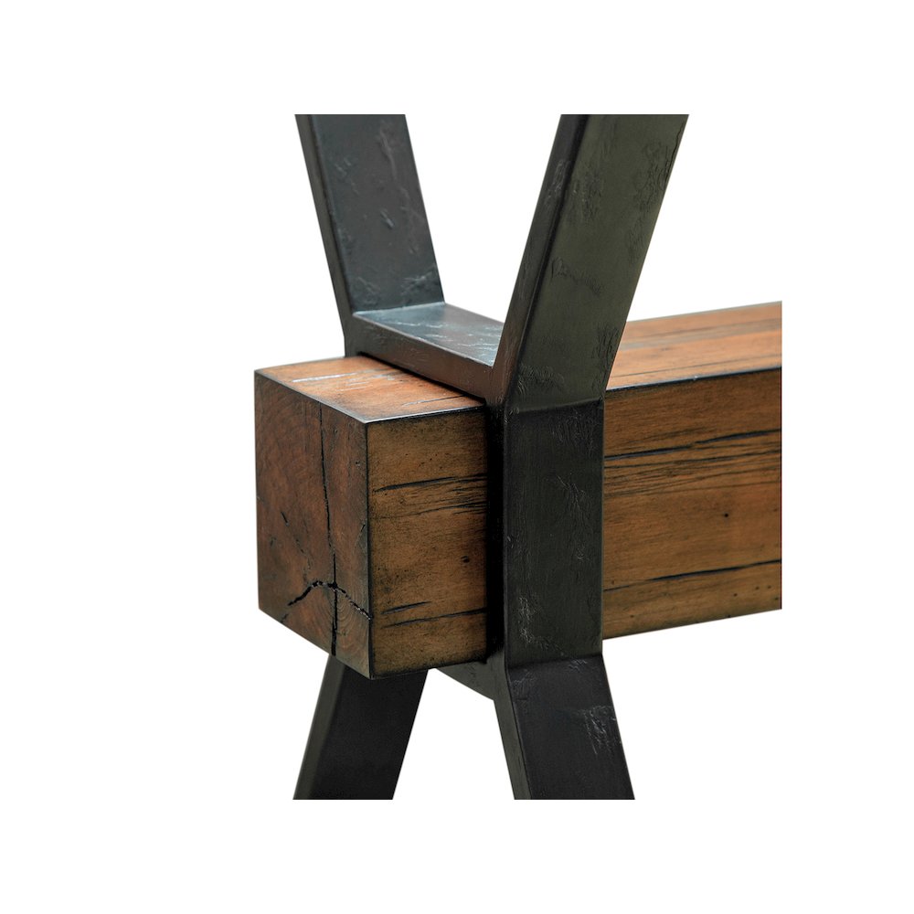 Sawyer Toasted Nutmeg And Smoked Iron Rectangular End Table