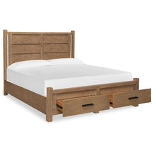 Plum Creek Sierra Brown King Panel Storage Bed