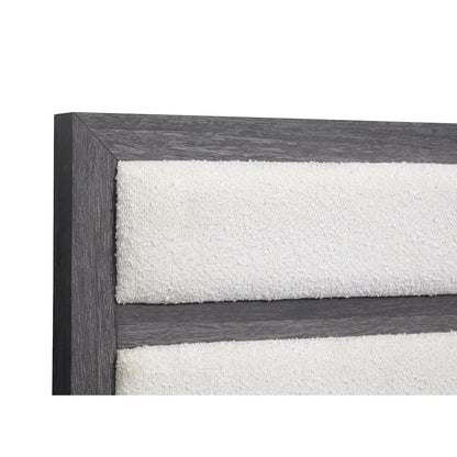 Merrifield Raisin Black Queen Upholstered Panel Bed