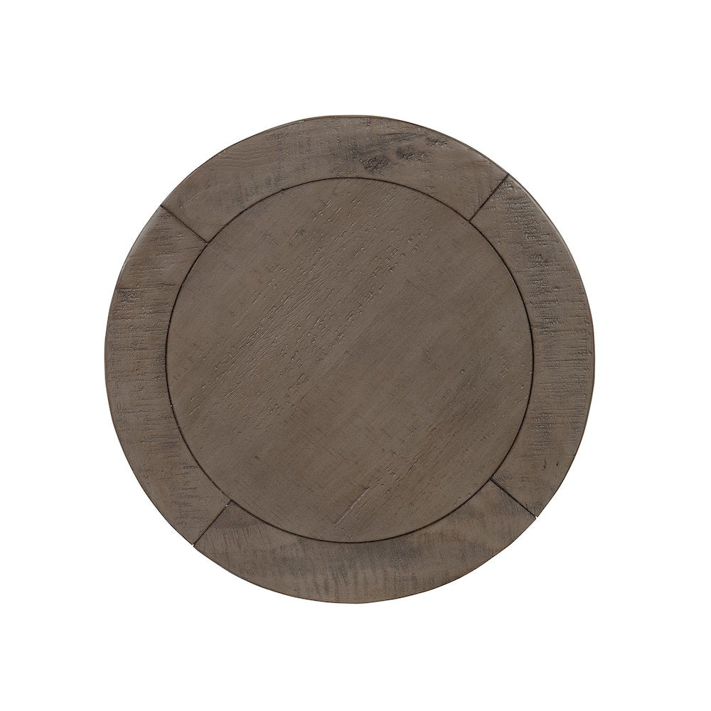 Paxton Place Dovetail Grey Round Accent End Table