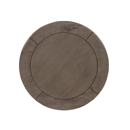 Paxton Place Dovetail Grey Round Accent End Table