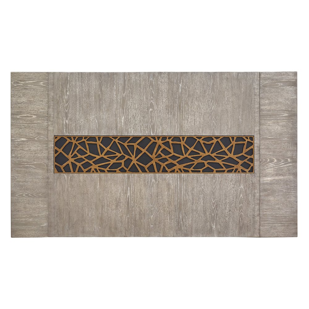 Ryker Nocturn Black And Coventry Grey Rectangular Dining Table